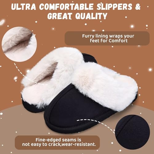 Image of IceUnicorn Kids Slippers Girls Boys Fuzzy House Shoes Bedroom Slides
