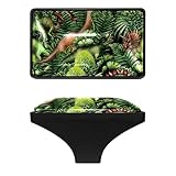 Confezione da 4 pomelli rettangolari con manico verde Jungle Dinosaur World