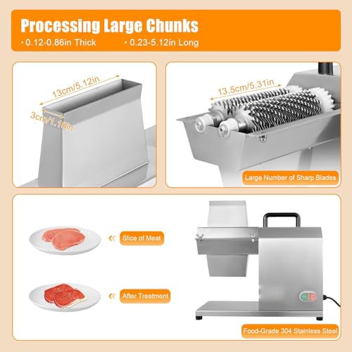 Elektrischer Fleischklopfer, 450 W, für Rind, Huhn, Truthahn und Schweinefleisch – unverzichtbares Küchenwerkzeug für saftiges, aromatisches Fleisch