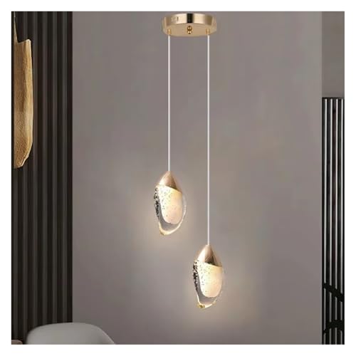Lámpara de techo de cristal de lujo y oro para una decoración sofisticada 2