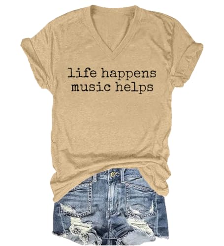 Kzggs Life Happens Music Helps Shirt Life Happens Music Helps T-Shirt