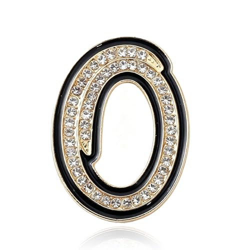 Image of Letter Brooches and Pins for Women A-Z Initial Brooch Pins for Socks Backpacks Crafts Fashion Crystal Rhinestone Initial Pins Trendy Custom Jewelry for Men Women