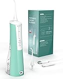 Water Dental Flosser for Teeth with 3 Modes Cordless & Portable Oral Irrigator, IPX7 Waterproof Teeth Cleaner with 2 Tips for Home and Travel