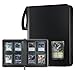 ProCase Albume con Top Loader per Carte, con 4 Scomparti per 144 Carte da Collezione O Sportive, Compatibile con TCG, MTG in Top Loader 3" X 4" -Nero