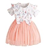 Toddler Baby Girls Easter Dress Summer Clothes Tutu Princess Dress Sleeveless Sundress Easter Day Outfits Bunny 12-18 Months