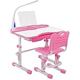 La scrivania è regolabile in altezza su 14 livelli da 52 a 76 cm. La sedia è regolabile in altezza su 7 livelli da 30 a 45 cm. La sedia da scrivania per bambini è perfetta per i bambini in crescita, un buon partner per far divertire i bambini.