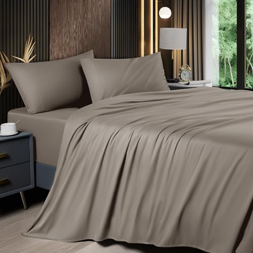 Shilucheng 4 Piece King Sheet Sets, Cooling Sheets, Blend