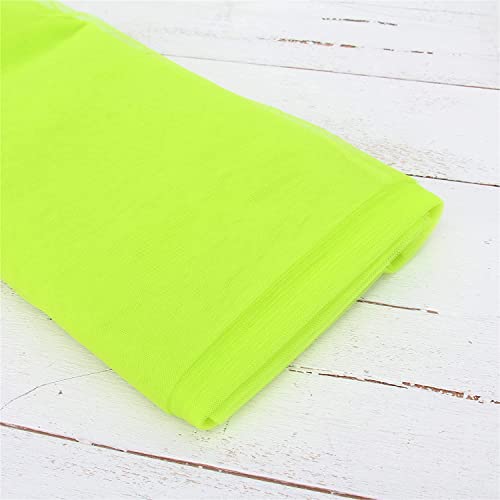 Image of Multi Purpose Solid Nylon Soft Net Combination Fabric - for Wedding, Parties, Costumes, and Decoration (32.8 x 4 Feet, Green)