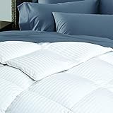 Cuddledown Classic 600FP Duck Down Warm Hypoallergenic Duvet Comforter, Twin, White