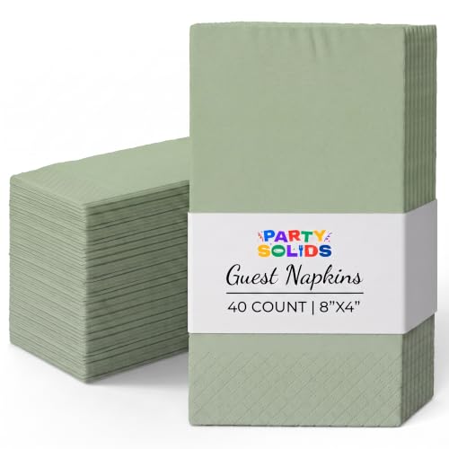 Image of Exquisite 350 Pcs Sage Green Plates and Napkins Party Supplies Plate Sets
