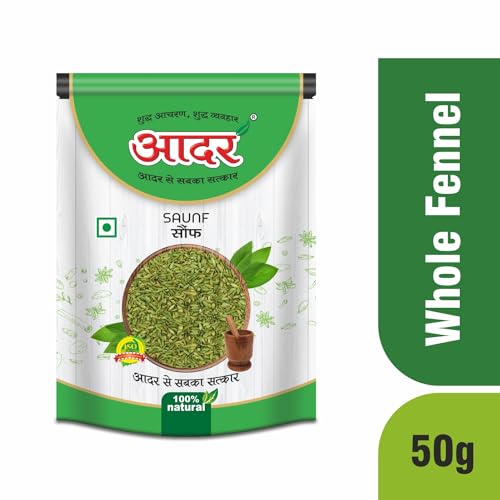 Image of Aadar Whole Fennel Seeds 50gm x 3 Pack, Natural and Flavourful Sabut Lakhnavi Saunf (Combo) for Culinary Delights 150gm
