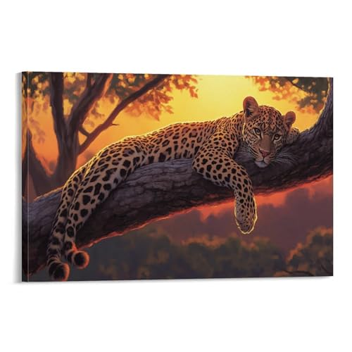Tableau Guépard 30x45cm pour Décoration Murale de Bureau