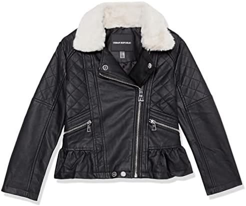 URBAN REPUBLIC Girls Faux Leather Moto Jacket