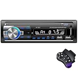 Autoradio Bluetooth, Wistrue FM Poste Radio Voiture Bluetooth avec 2 USB, Autoradio 1 Din Support AUX/SD/TF/MP3, Compatible avec iOS/Android