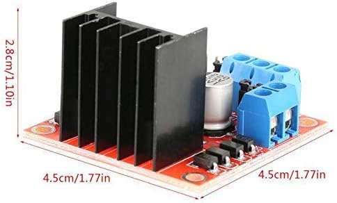 2pcs L298N Driver Board L298 Stepper Motor Drive Controller Module Dual H Bridge, Red - Image 5