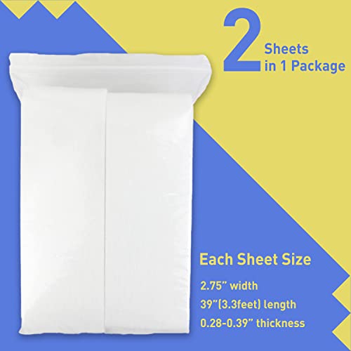 Tararium Aquarium White Filter Floss Pad For Fish Tank Premium Polyester Fiber Filter Media 0.28” To 0.39” Thick Cut To Fit Hang On Box Filter 39”(3.3Feet) Long X 2 Sheet In One Pack #TOP5