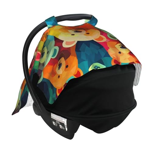 Housse de siège de voiture pour bébé ours colorés multi-usage poussette - 4