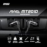 MSI MAG MT201D - Armes à double moniteur de haute qualité, 17-45" de support VESA Compatible, support de ressort réglable, 44 lbs par écran, pince & Grommet, plaque de libération rapide - noir