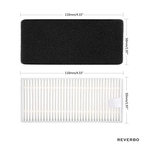 Image of Reverbo Replenishment Kit | Replacement Parts | Accessories Compatible with Ecovacs Deebot 500 | Filters, Bristle Brush, Side Brushes and Cleaning Tool