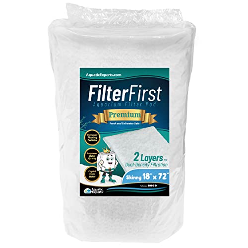 Aquarium Filter Pad – Filterfirst Aquarium Filter Media Roll For Crystal Clear Water - Aquarium Filter Floss For Fish Tank Filters, 18 By 72 By ⅜ Inches To ½ Inch Thick #TOP3