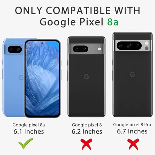 Image of MOBILOVE Back Cover Case for Google Pixel 8a | Pure Liquid Soft Matte Silicone Case with Logo and Comes with Camera and Screen Protection Back Cover for Google Pixel 8a (Black)