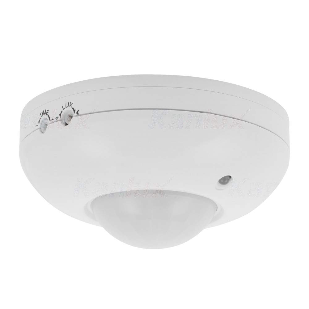 Rilevatore di presenza con sensore di movimento PIR a soffitto con sensore di movimento, interruttore di allarme di sicurezza, 360 gradi, grandangolo di rilevazione, portata 10 metri
