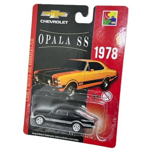 Miniatura Opala Ss 1978 1:64 Pneu Emborrachado - Preto