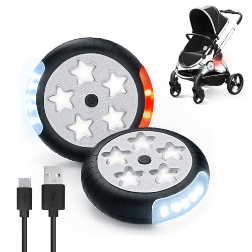 Amteker Kinderwagen Licht Aufladbar, 12 LED Pro 3 Modi
