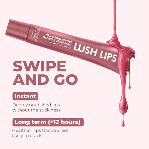 Image of Conscious Chemist Peptide Lip Balm SPF15 - Plum Rose | 24 hr Hydration & Moisturizing Lip Balm for Dark & Pigmented Lips | Sun Protection | Soothes Dry Lips & Repair Moisture Barrier - 15g, Mauve