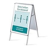 [page_title]-TOPARTIKEL: A1 Kundenstopper wetterfest, Metallrückwand, Werbeaufsteller Plakatständer Kundenstopper A1 beidseitg mit Schutzfolien