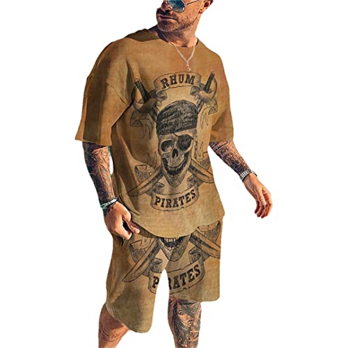 Ensemble d'été pour homme : t-shirt et short vintage Kz-ot95 pour vos vacances