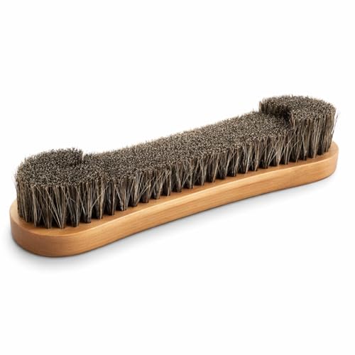 Keenso Pool Table Brush, 12in Horse Hair Pool Table Cleaner Brush Poplar Wood 3-in-1 Billiard Cleaner with Soft for Felt