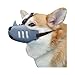 Aislor Funny Rhino Silicone Dog Muzzle Breathable Adjustable Strap Anti Bite Mouth Guard for Small Medium Dogs Grey X-Large