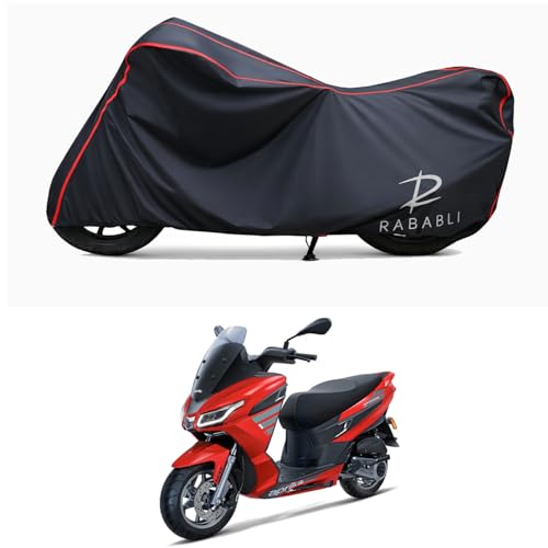 Image of Waterproof Bike Body Cover Compatible for | Aprilia SXR 125 STD | Taffeta Fabric, Red Piping Design, Bottom Elastic Fit | Dustproof, Sun UV & Rain Protection for All Bikes