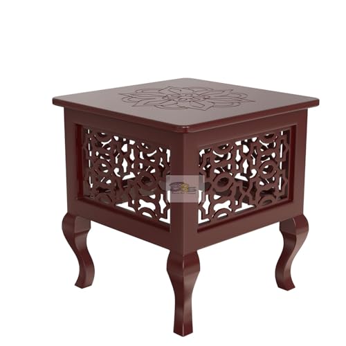 Image of Wooden Stool Table Solid Wood Best Used as Bedside Corner Footrest Foot Step Stool Tea Coffee Plants for Living Room Outdoor Furniture Pre-Assembled