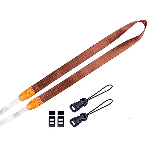 DPZ ネックストラップ カメラストラップ ショルダーストラップ 落下防止 アングル安定 長さ調節可能 汎用型 【ナイロン・シンプルシリーズ】 かわいい おしゃれ 男女兼用 一眼レフ/ミラーレス/コンパクトカメラなど対応 (ブラウン) DPZ ネックストラップ カメラストラップ ショルダーストラップ 落下防止 アングル安定 長さ調節可能 汎用型 【ナイロン・シンプルシリーズ】 かわいい おしゃれ 男女兼用 一眼レフ/ミラーレス/コンパクトカメラなど対応 (ブラウン)