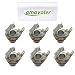 Amavoler 6.35mm (1/4 inch) Microphone Mono TS Socket Female Connector Panel Mount Adapter (6Pack)