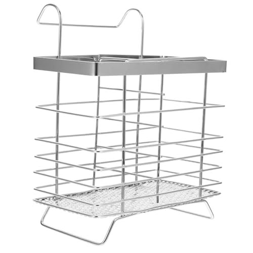 MAGICLULU Soporte Colgante para Cubiertos Inoxidable Escurridor Compacto con Drenaje Rápido para Utensilios Organizador Práctico para Cocina Moderna