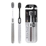 OraPure: Ultra Soft Manual Toothbrush for Adults with Sensitive Gums | Selene Nano Silk Spiral Bristles | Ergonomic Handle with Durable Bristles for Delicate Clean