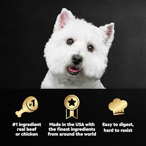 Cesar Wet Dog Food Classic Loaf in Sauce, Breakfast and Dinner with Grilled Steak & Eggs Flavor, and Chicken & Liver Flavor, 3.5 oz. Easy Peel Trays, Variety Pack, 24 Count