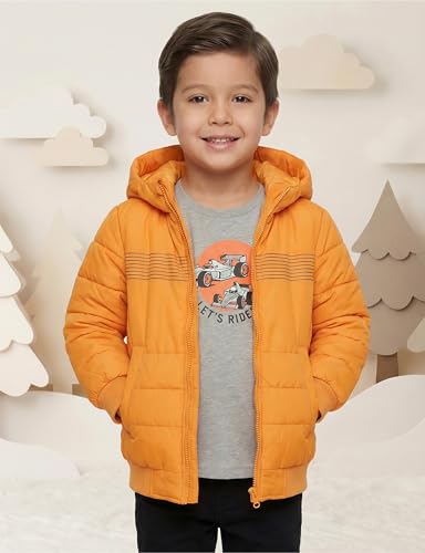 Image of Amazon Brand - Symbol Boys Boys Quilted Winter Jacket with Detachable Hood | Age 2-12 Years| Standard Length