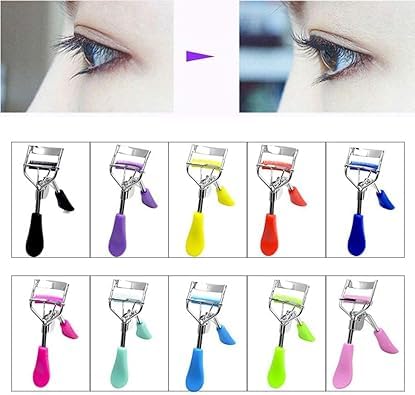 Purple Curling Eyelash Curler with Comb Clip Eye Makeup Beauty Tool Clever Design
