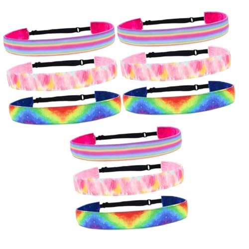 Bandeau femme pour yoga et sports dégradé arc-en-ciel pour le studio