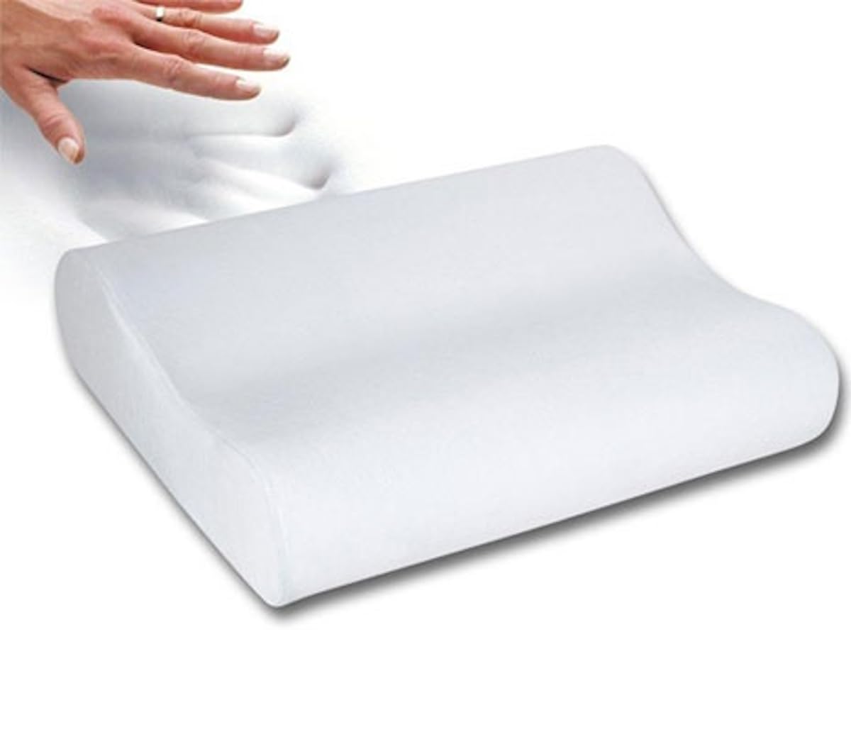 Oreiller orthopédique en mousse à mémoire de forme - Réglable en hauteur - 50 x 30 x 10 cm - Ergonomique - Pour dormir sur le côté et le dos - Housse en bambou respirante