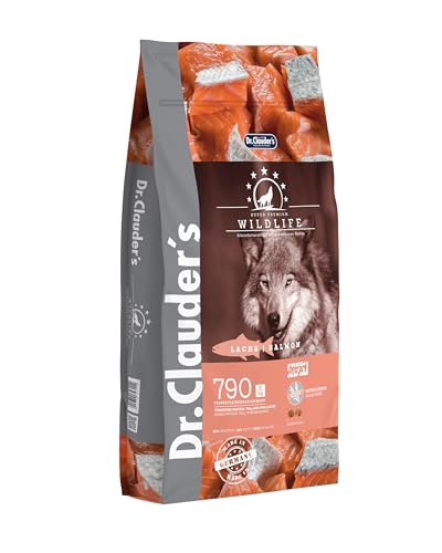 DR.CLAUDER’S - Wildlife | Natürliches Trockenfutter mit Omega-Fettsäuren und Mineralien für ausgewachsene Hunde. Getreidefreies Alleinfutter im Beutel ohne Konservierungsstoffe | 11,5kg Lachs