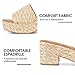 North Oak Espadrilles Slides Sandals Platform Wedges Sandals Women's Open Toe Fashion Apricot Summer Outdoor Beach Sandals Size 6