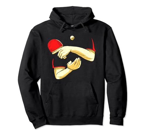 Maglia da giocatore divertente allenamento ping-pong Felpa con Cappuccio