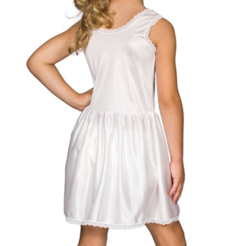 I.C. Collections Little Girls White Simple Nylon Slip, 4-6X2