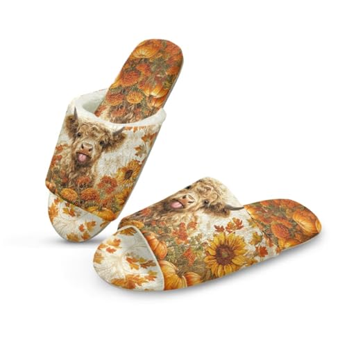 Forchrinse Open Toe Slippers for Women Men Cozy Slip On House Slipper Washable Reusable Indoor Slipper for Spa Hotel Travel