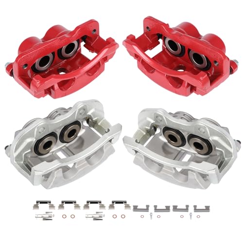 Image of SCITOO Front Rear(Left+Right) Brake Calipers With Bracket 18-B4728 18-B4729 18-B4764 18-B4765 Red Compatible For Cadillac 02-06 For Chevrolet 00-07 For GMC 00-07
